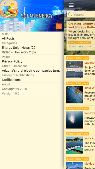 Solar Energy News - Info Screenshot
