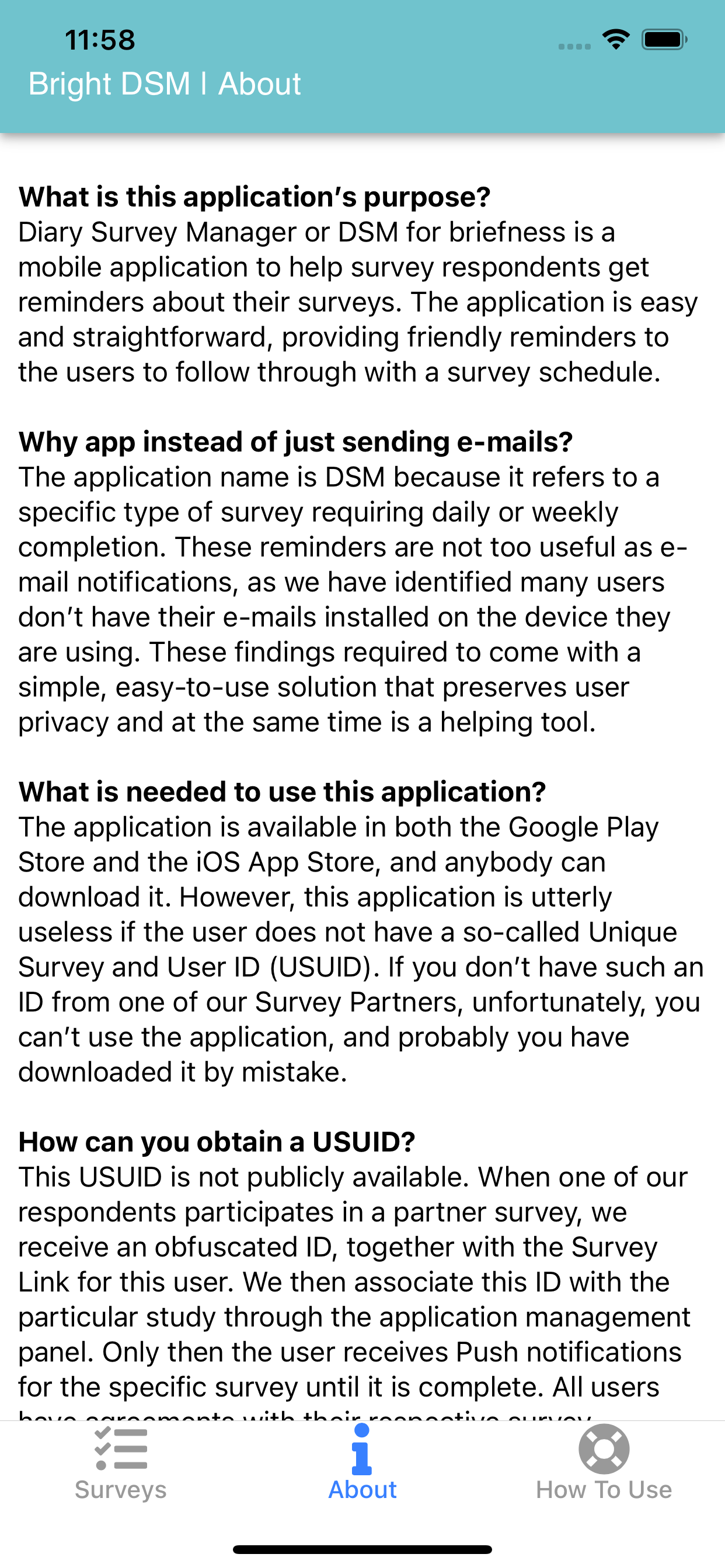 Diary Survey Manager