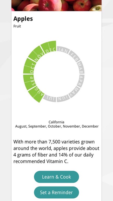 Seasonal Food Guide Screenshot