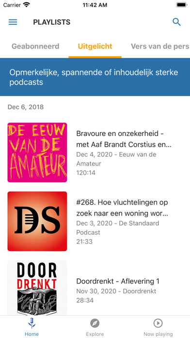 PodNL Podcasts Screenshot