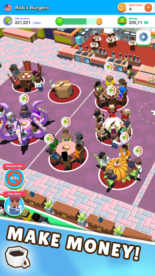 #5. Idle Diner: Restaurant game (iOS) 由: Playstack Ltd
