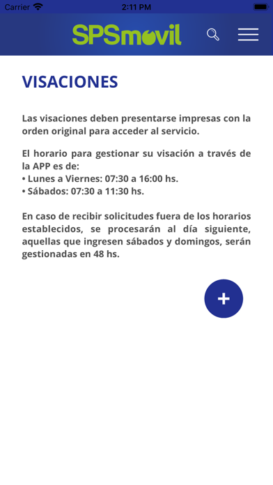 SPS Móvil Screenshot