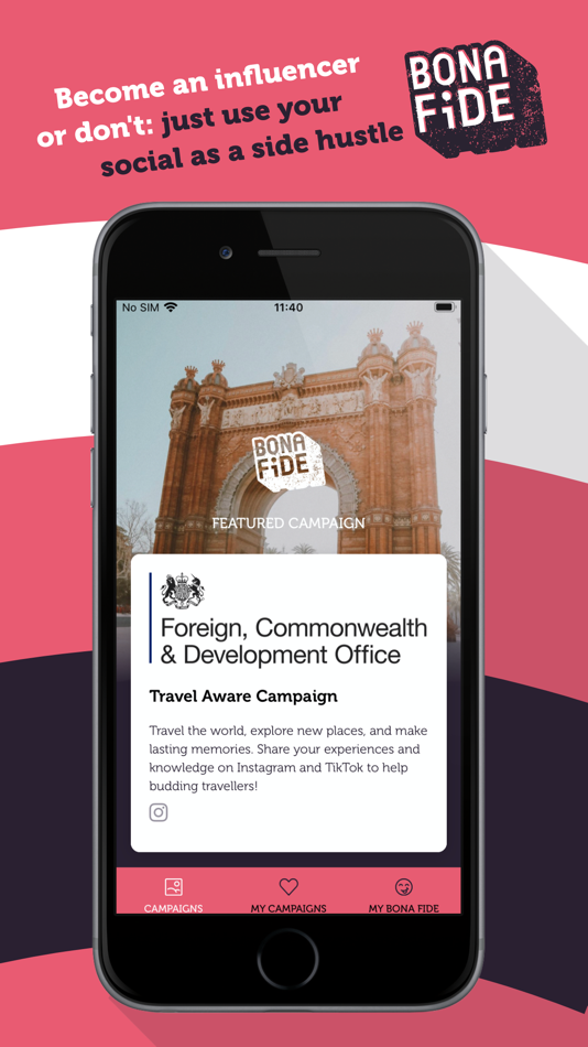 #3. Bona Fide - Social Side Hustle (iOS) 由: Campus Industries