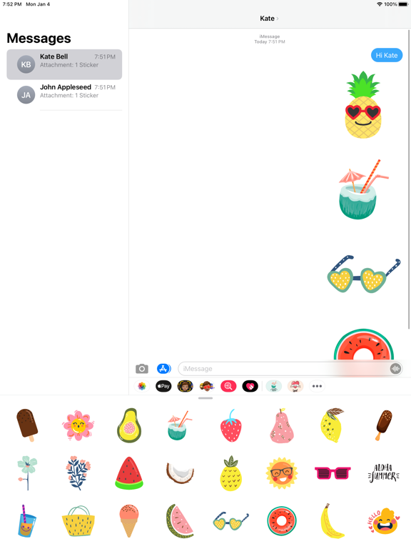 Screenshot #4 pour Hot Summer Mood Stickers