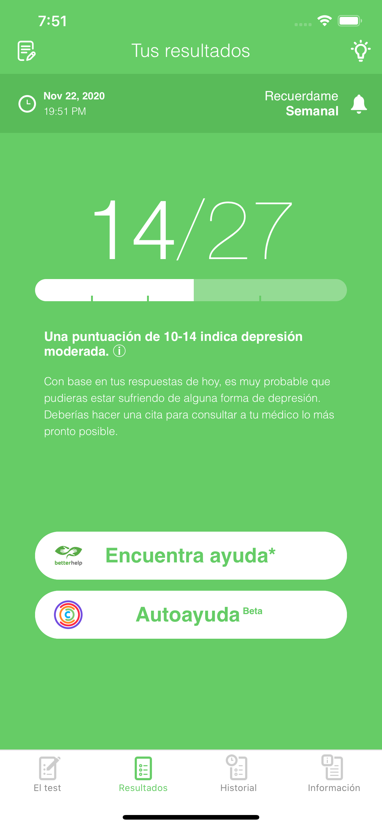 Test de Depresión