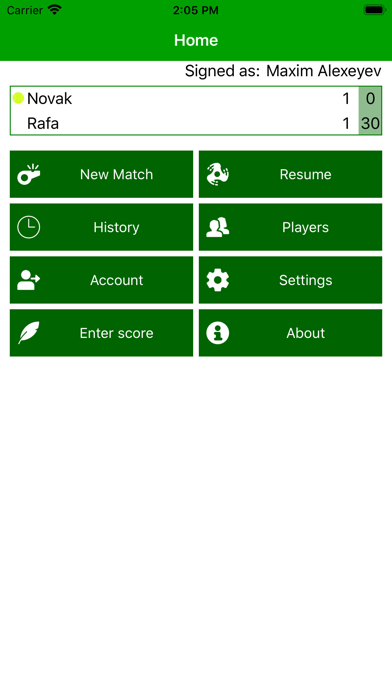 Tennis Umpire App Screenshot