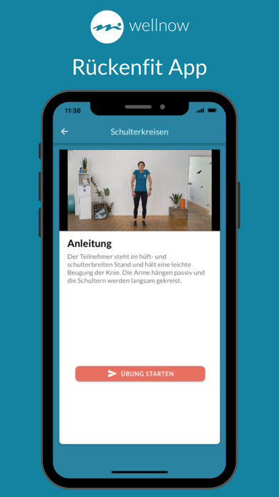 Wellnow Rückenfit App Screenshot