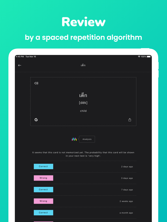 Screenshot #6 pour Memorize: Learn Thai Words