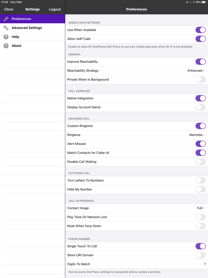 BT OnePhone SoftPhone