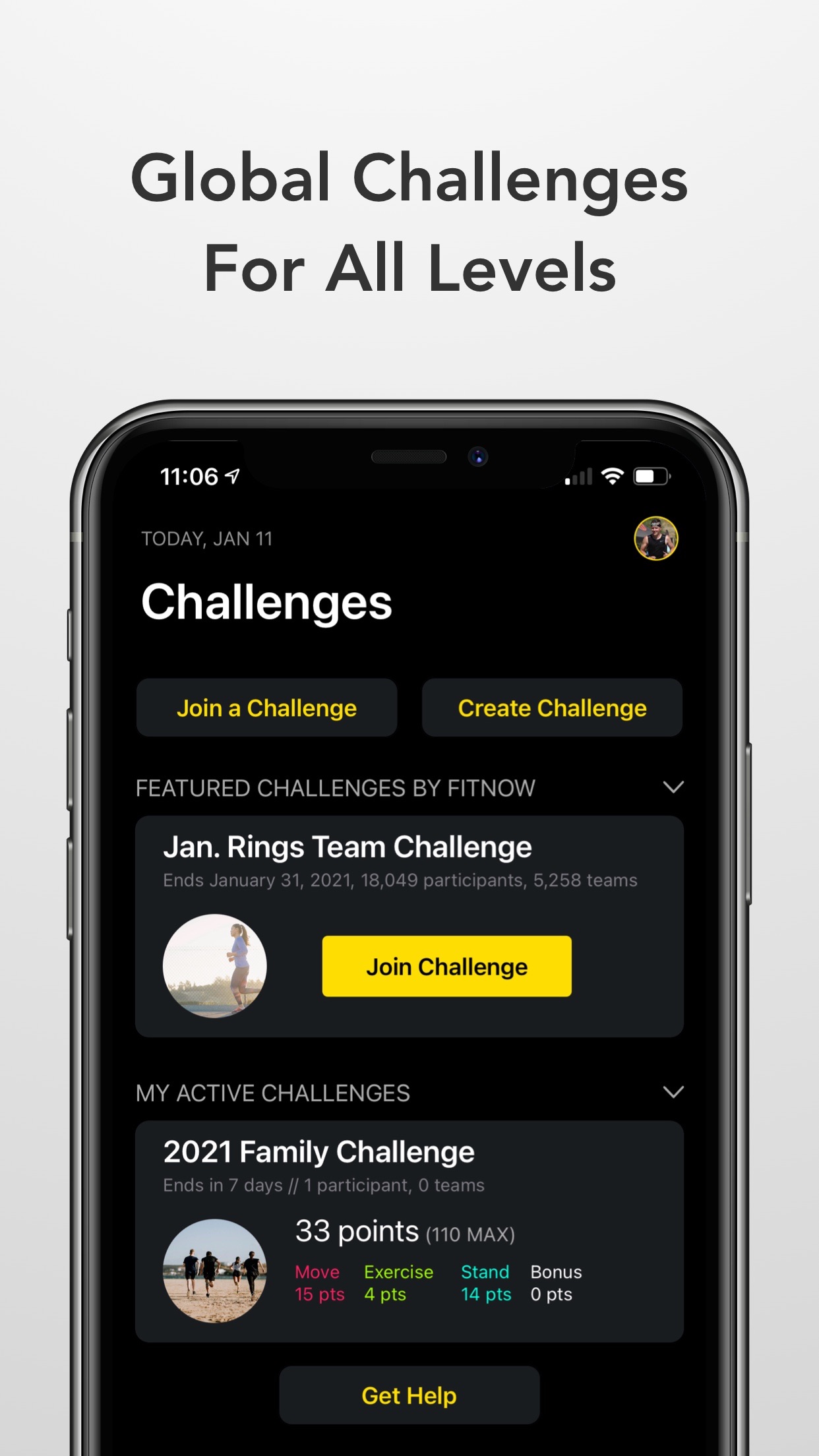 Screenshot do app Challenges - Compete, Get Fit