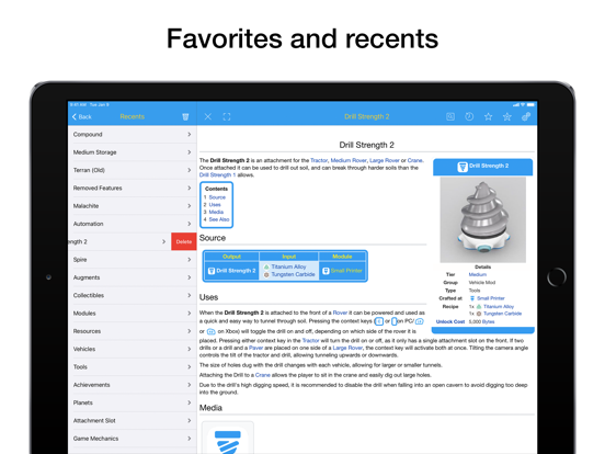 Pocket Wiki for Astroneer iPad app afbeelding 8
