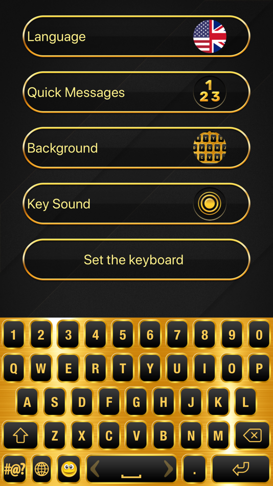 #2. Luxury Gold Keyboard Themes (iOS) 由: ZipoApps