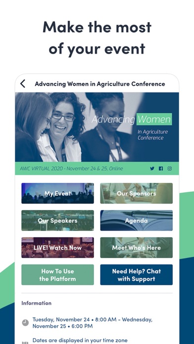 Advancing Women Conference Screenshot