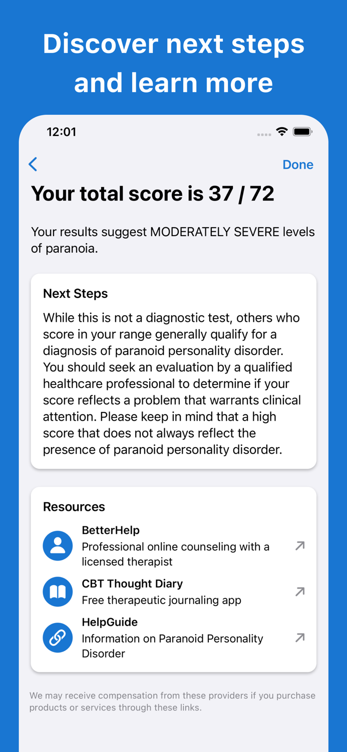 Paranoid Personality D. Test