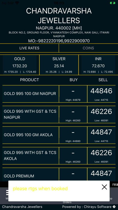 Chandra Varsha Jewellers Screenshot