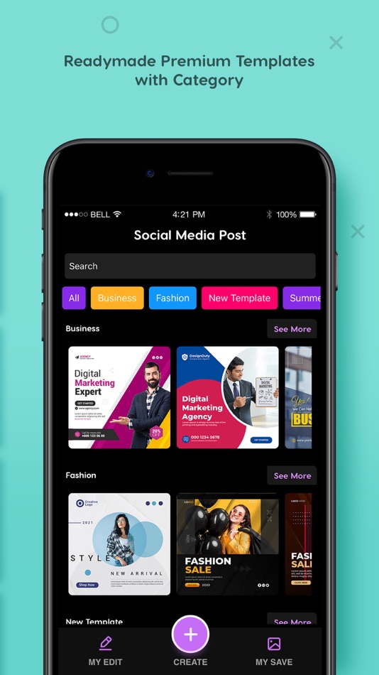 #2. Post Maker for Social Media (iOS) 由: Hiteshkumar Hihoriya