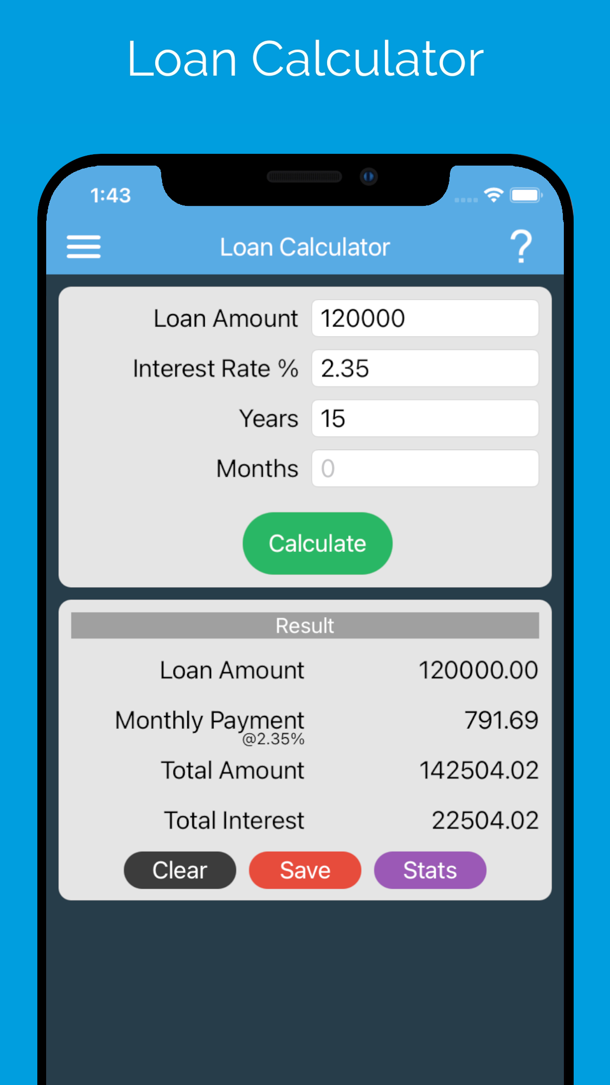 Loan EMI Credit Calculator