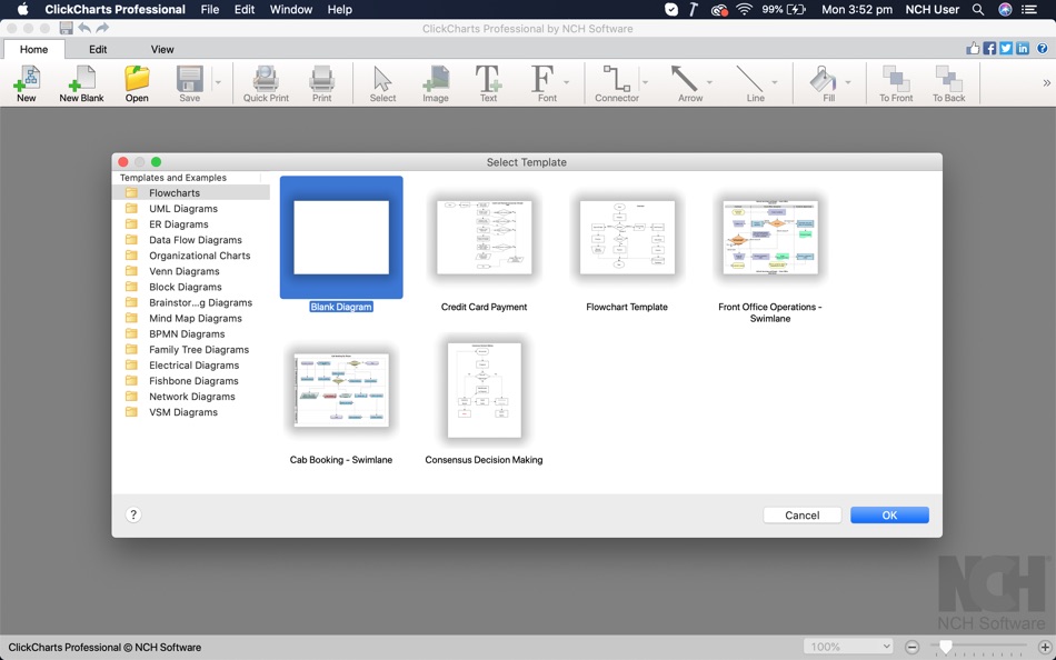 #1. ClickCharts Professional (macOS) 由: NCH Software