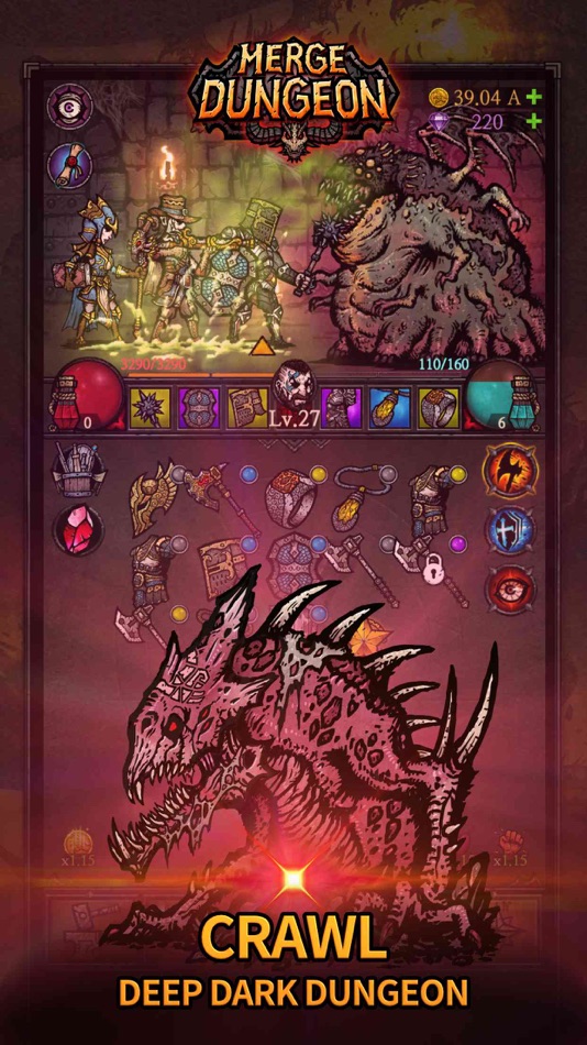 #3. Merge Dungeon (iOS) 由: NANOO COMPANY Inc.