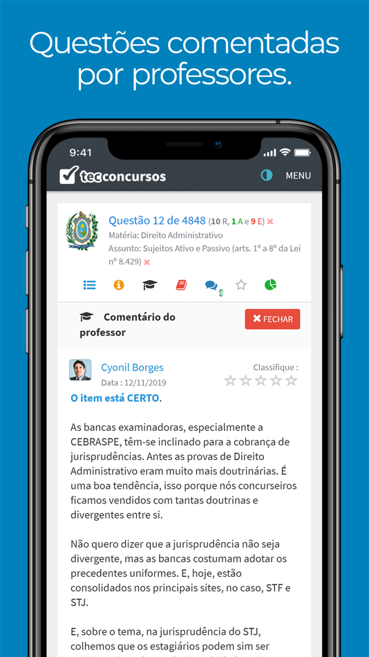 #3. Tec Concursos (iOS) 由: TECH TREINAMENTOS E ENSINO A DISTANCIA LTDA