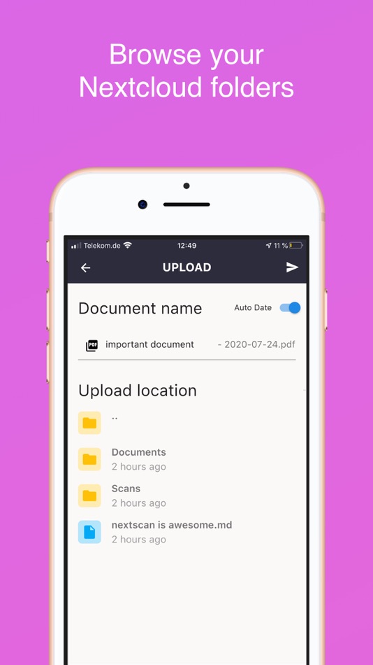 #5. Nextscan - Scans for Nextcloud (iOS) Podle: Huy-Long Nguyen
