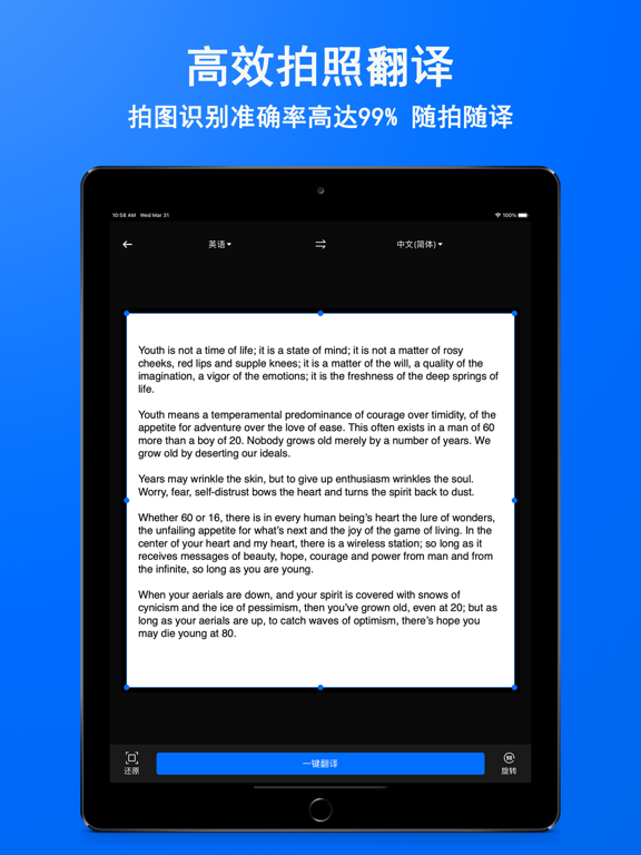 翻译王-在线英语日语韩语翻译官 iPad screenshot 3 - Reference app