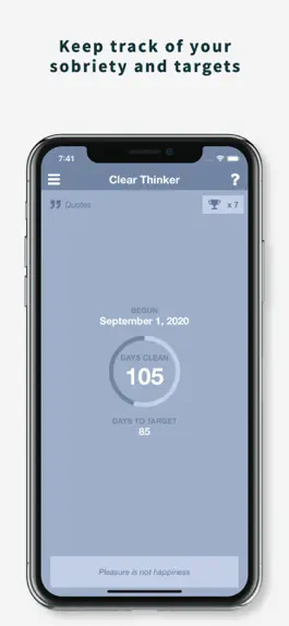 Game screenshot Clear Thinker Sobriety Counter mod apk