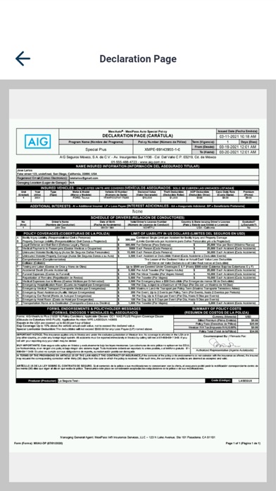 La Segura Mexico Insurance Screenshot
