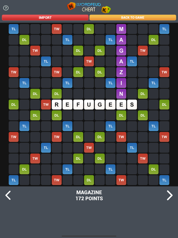 Screenshot #4 pour Résoudre WordFeud Cheat
