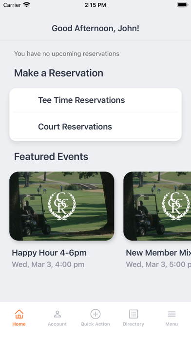 Cedar Ridge Country Club Screenshot