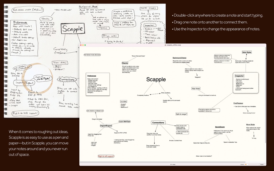 #1. Scapple (macOS) 由: Literature & Latte