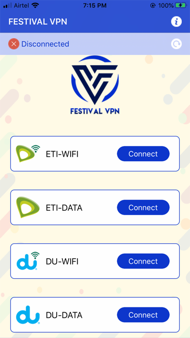 Festival VPN Screenshot