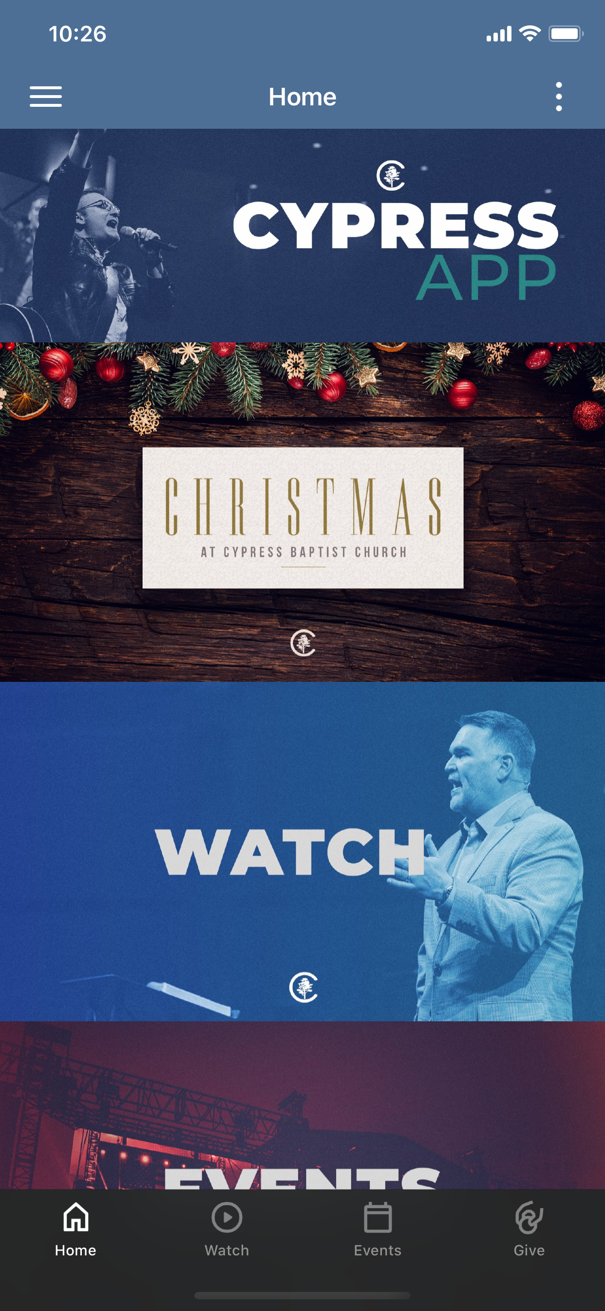 Cypress Baptist Church App