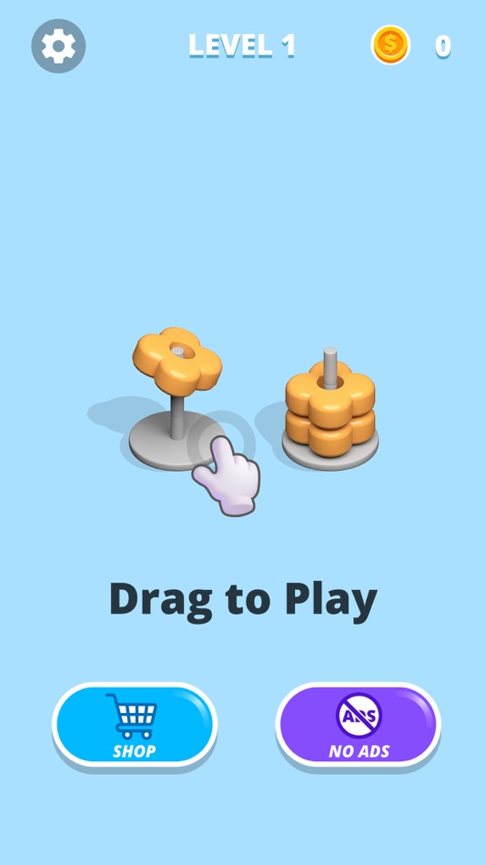 #3. Hoop Stack - Color Hoop 3D (iOS) Podle: ICEBEAR., JSC