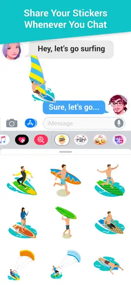 Game screenshot Beach Surfing Stickers Pack apk