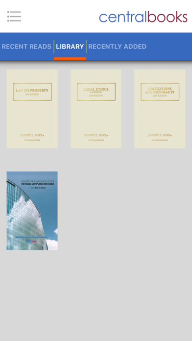 CentralBooks Reader Screenshot
