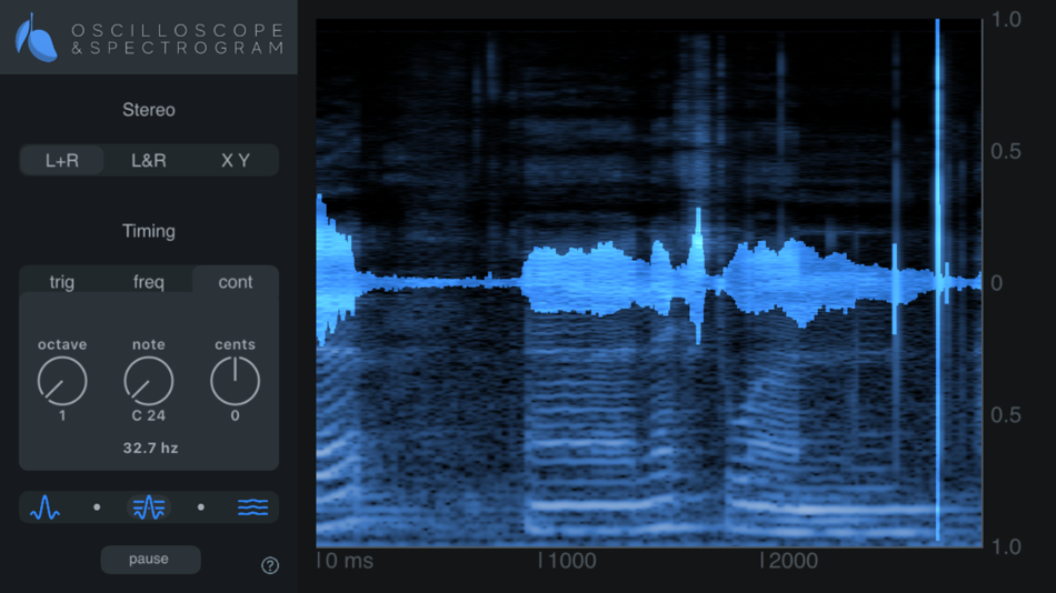 #1. Oscilloscope & Spectrogram (iOS) 由: Blue Mangoo Consulting Company Limited