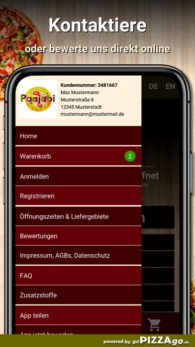 Punjabi Pizza Service Rohrbach Screenshot