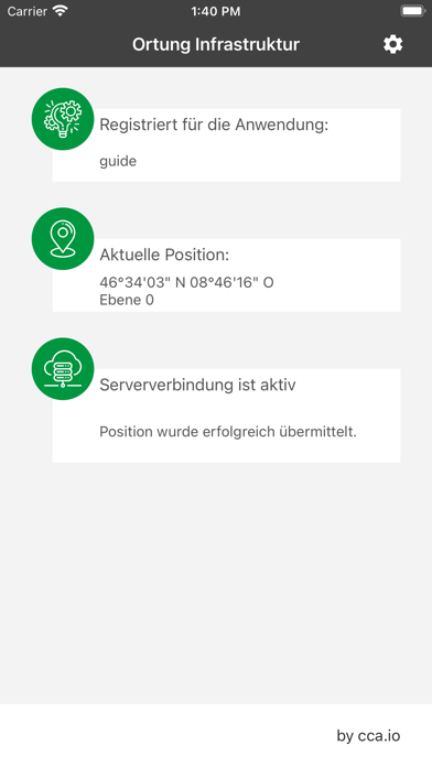 Ortung Infrastruktur Screenshot