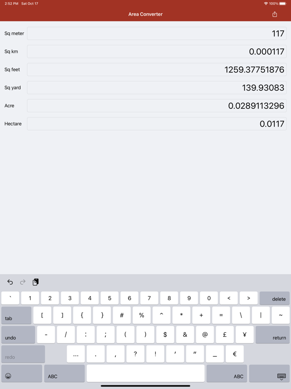 Screenshot #4 pour Area Converter