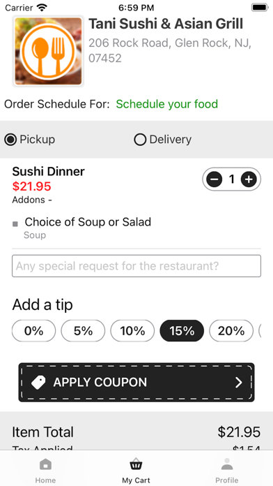 Tani Sushi & Asian Grill Screenshot
