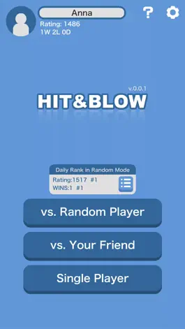 Game screenshot Hit＆Blow Online (Bulls & Cows) hack