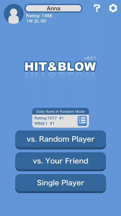 Hit＆Blow Online (Bulls & Cows)