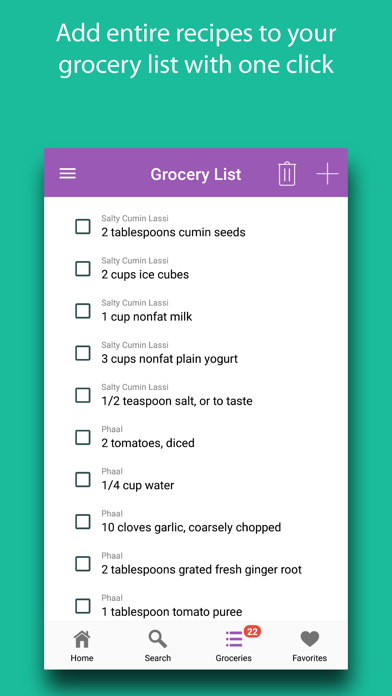 Indian Recipes & Ingredients Screenshot