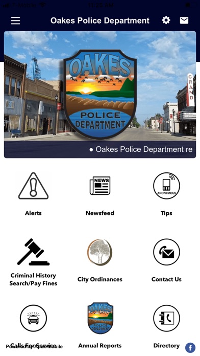 Oakes Police Department Screenshot