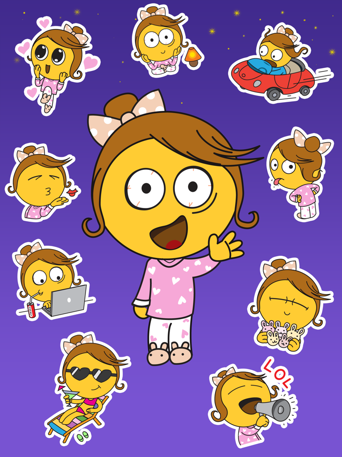 Sleepless Girl Stickers