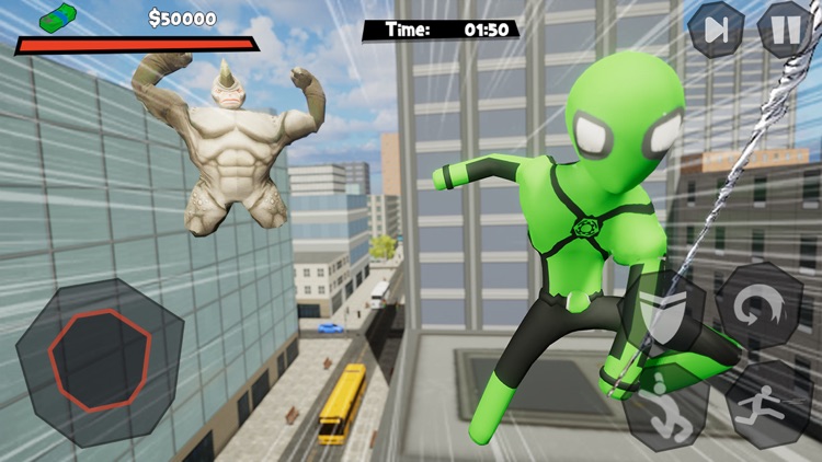 Stickman Spider -Rope Hero Sim screenshot-5