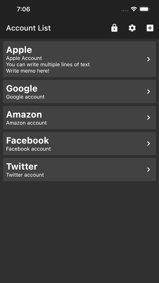 #5. Simple Password Reminder (iOS) Podle: Masaki Kanno
