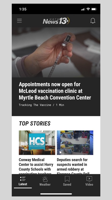 WBTW News13 - Myrtle Beach, SC Screenshot