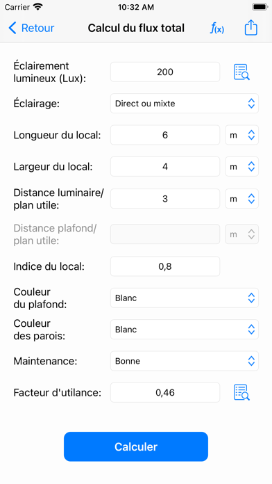 Screenshot #3 pour Calculs d'éclairement